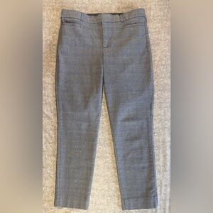 Banana Republic Sloan Curvy Blue and Gray Plaid Women’s Straight Leg Pants